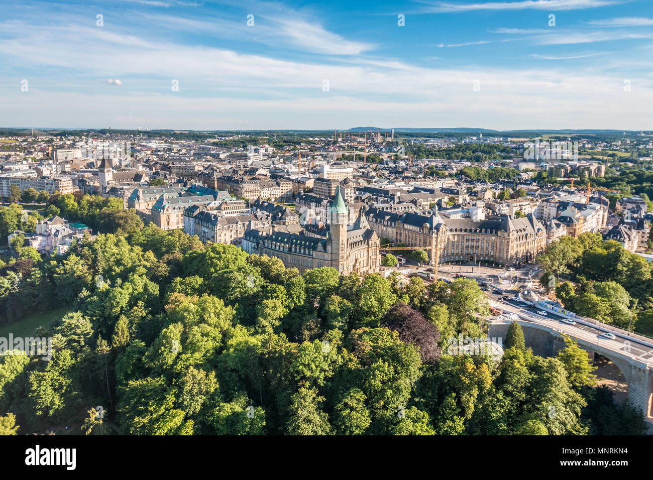 Vista della città di Lussemburgo Foto Stock