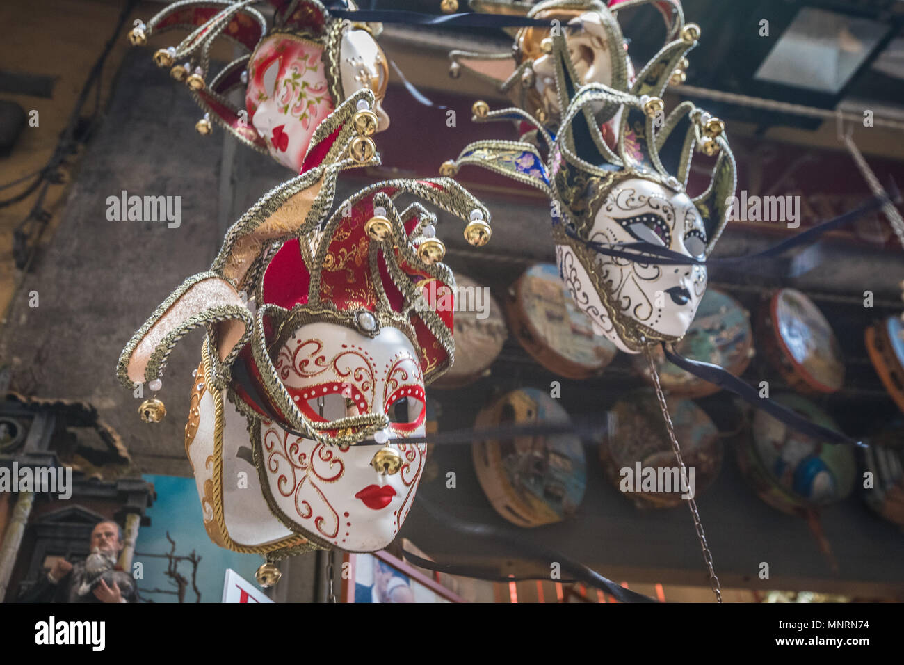Maskt a Napoli Italia Foto Stock