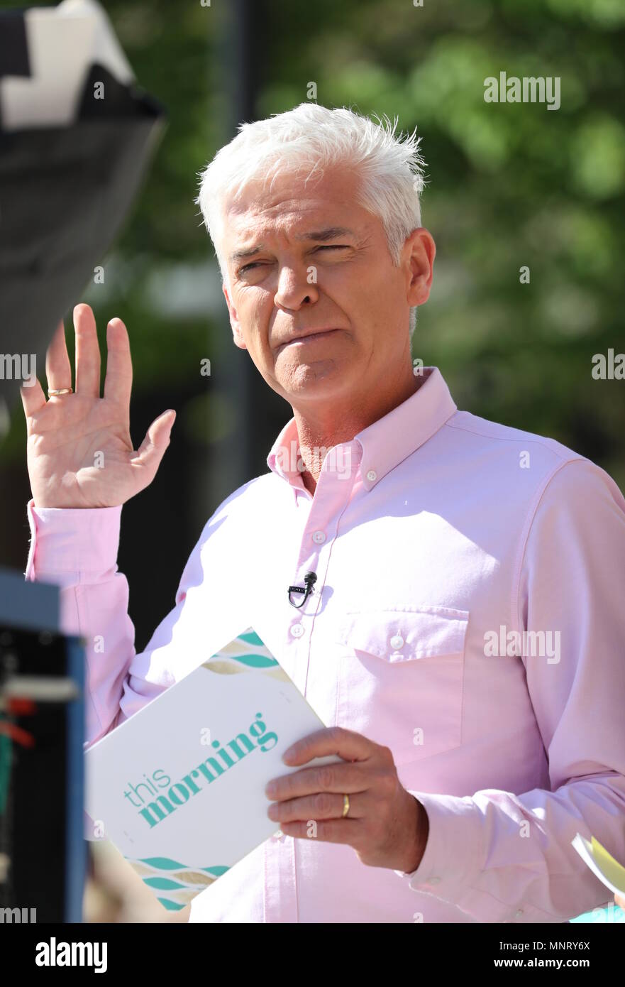 "Questa mattina' riprese presso l'ITV studios con: Phillip Schofield dove: Londra, Regno Unito quando: 19 Apr 2018 Credit: David Sims/WENN.com Foto Stock