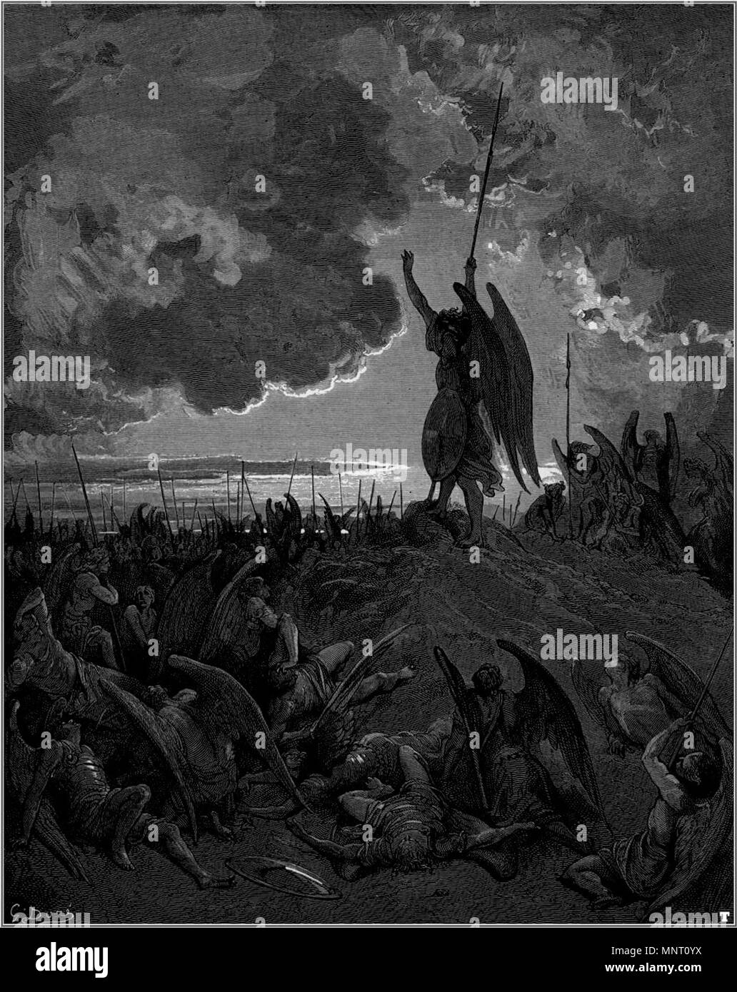 . Illustrazione per John Milton "Paradiso perduto" . 1866. 960 Paradiso Perduto 3 Foto Stock