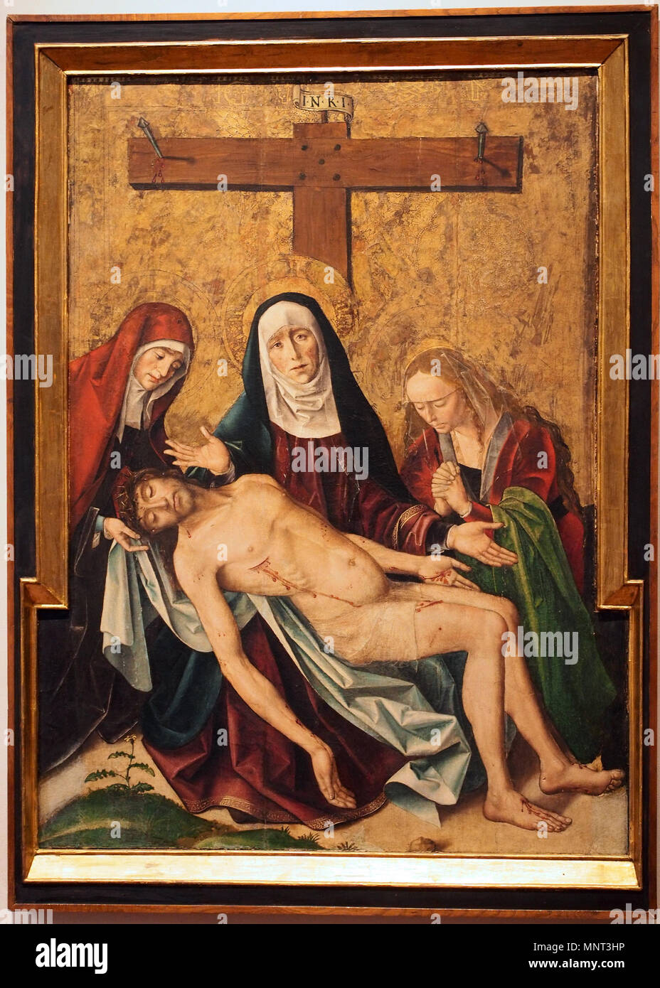 Piedad . Español: Piedad, pintura al temple sobre tabla expuesta en el Museo Nacional de Escultura de Valladolid inglese: Pietá, tempera su legno verniciatura, esposta nel Museo Nacional de Escultura de Valladolid, in Valladolid (Spagna) Français : Piété, peinture à la détrempe en bois, exposée à le Museo Nacional de Escultura de Valladolid, à Valladolid (l'Espagne) . circa 1480. 970 Pedro Berruguete - Piedad - MNE 20140705-1 Foto Stock