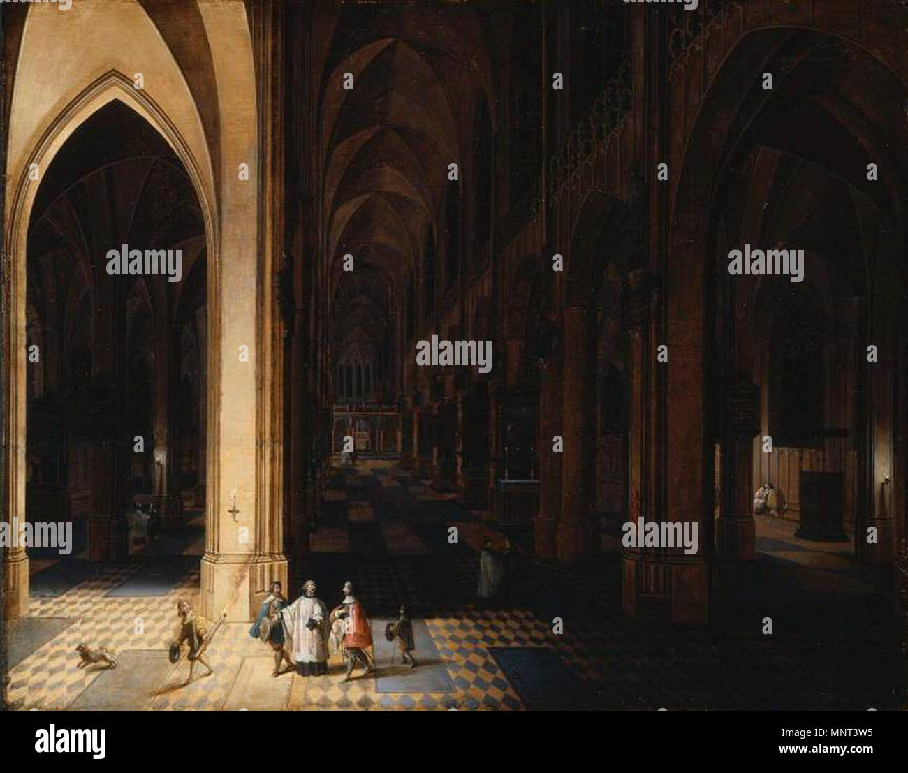 Interno della cattedrale di Anversa di notte 1638. 971 Peeter Neeffs (MI) - Interno della cattedrale di Anversa di notte - WGA16474 Foto Stock
