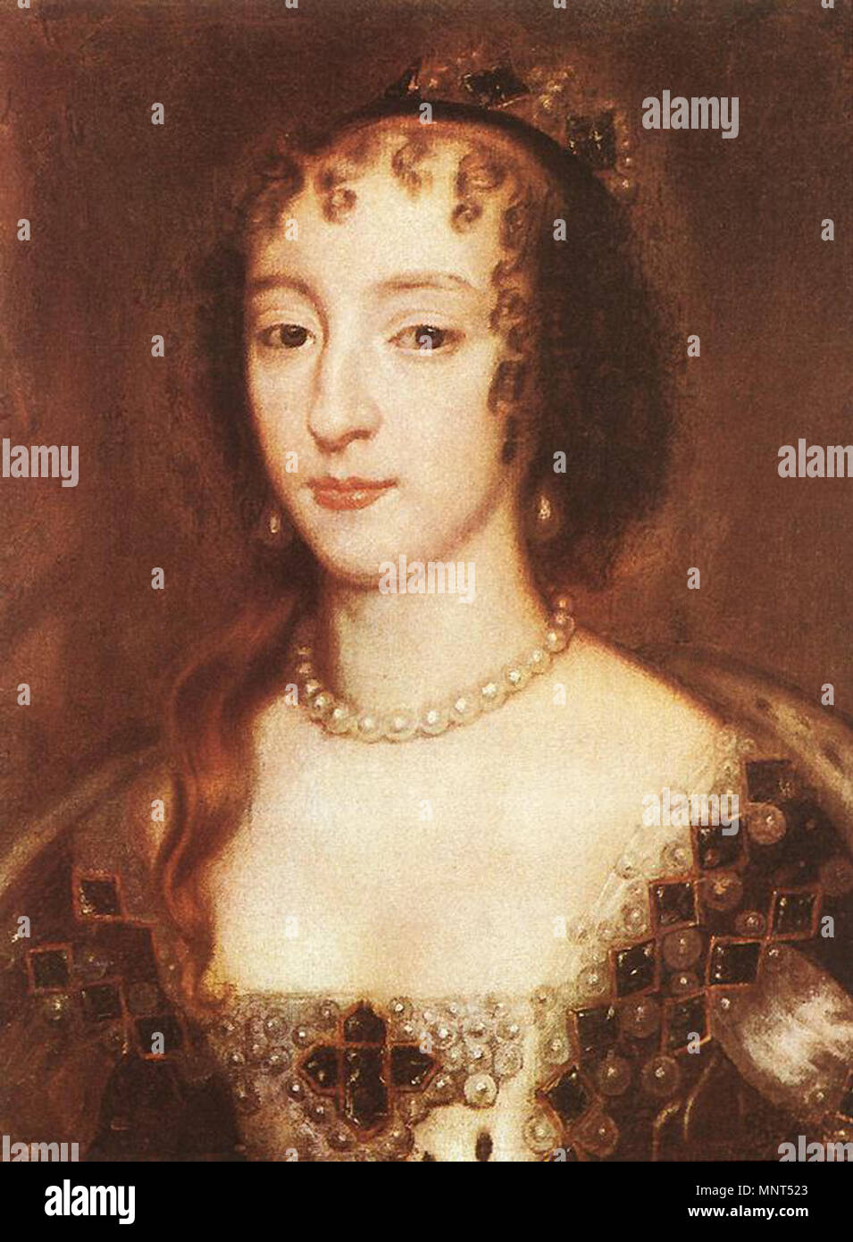 Henrietta Maria di Francia, regina d'Inghilterra 1660. 976 Peter Lely - Henrietta Maria di Francia, regina d'Inghilterra - WGA12648 Foto Stock