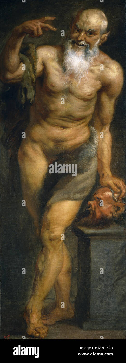 Inglese: Silenus . Un Fauno . tra 1636 e 1638. 977 Peter Paul Rubens - Silenus, 1636-1638 Foto Stock