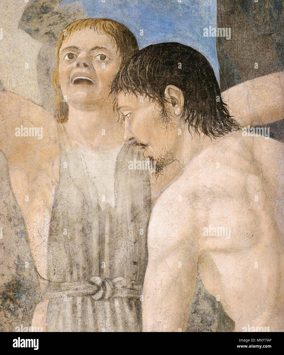 1. La morte di Adamo (dettaglio) tra 1452 e 1466. 985 Piero della Francesca - 1. La morte di Adamo (dettaglio) - WGA17483 Foto Stock