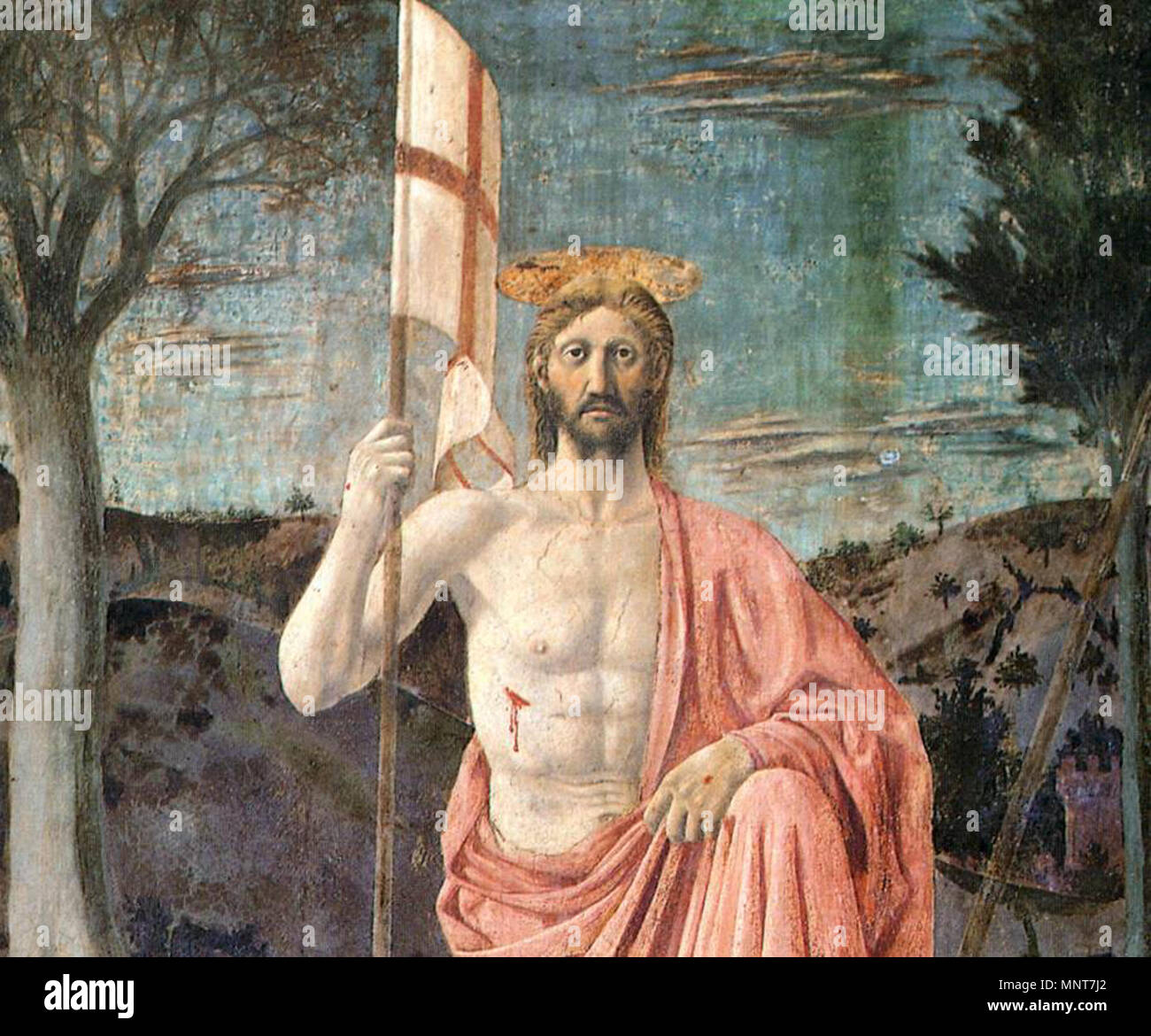 La Risurrezione (dettaglio) tra 1463 e 1465. 986 Piero della Francesca - resurrezione (dettaglio) - WGA17610 Foto Stock