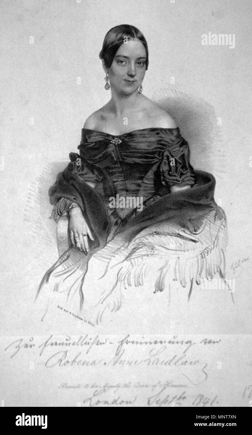 Fotocamere digitali Olympus . Deutsch: Rabena Anne Laidlaw (GEB 1819), Pianistin. Lithographie von Franz Eybl, 1840 . 1840. Franz Eybl (1806-1880) 1037 Rabena Anne Laidlaw Litho Foto Stock