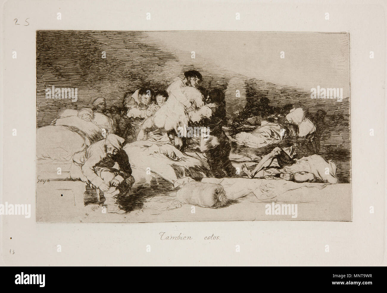 . Inglese: Los desastres de la guerra, piastra n. 25 (1a edizione, Madrid: Real Academia de Bellas Artes de San Fernando, 1863) . 29 luglio 2008, 11:39:51. Francisco Goya (1746-1828) nomi alternativi Francisco Goya Lucientes, Francisco de Goya y Lucientes, Francisco José Goya Lucientes Descrizione pittore spagnolo, printmaker, litografo, incisore ed incisore Data di nascita e morte 30 Marzo 1746 16 aprile 1828 Luogo di nascita e morte Fuendetodos Bordeaux posizione Lavoro Madrid, Saragozza, Bordeaux competente controllo : Q5432 VIAF: 54343141 ISNI: 0000 0001 2280 1608 ULAN: 500118936 LCCN: n7 Foto Stock