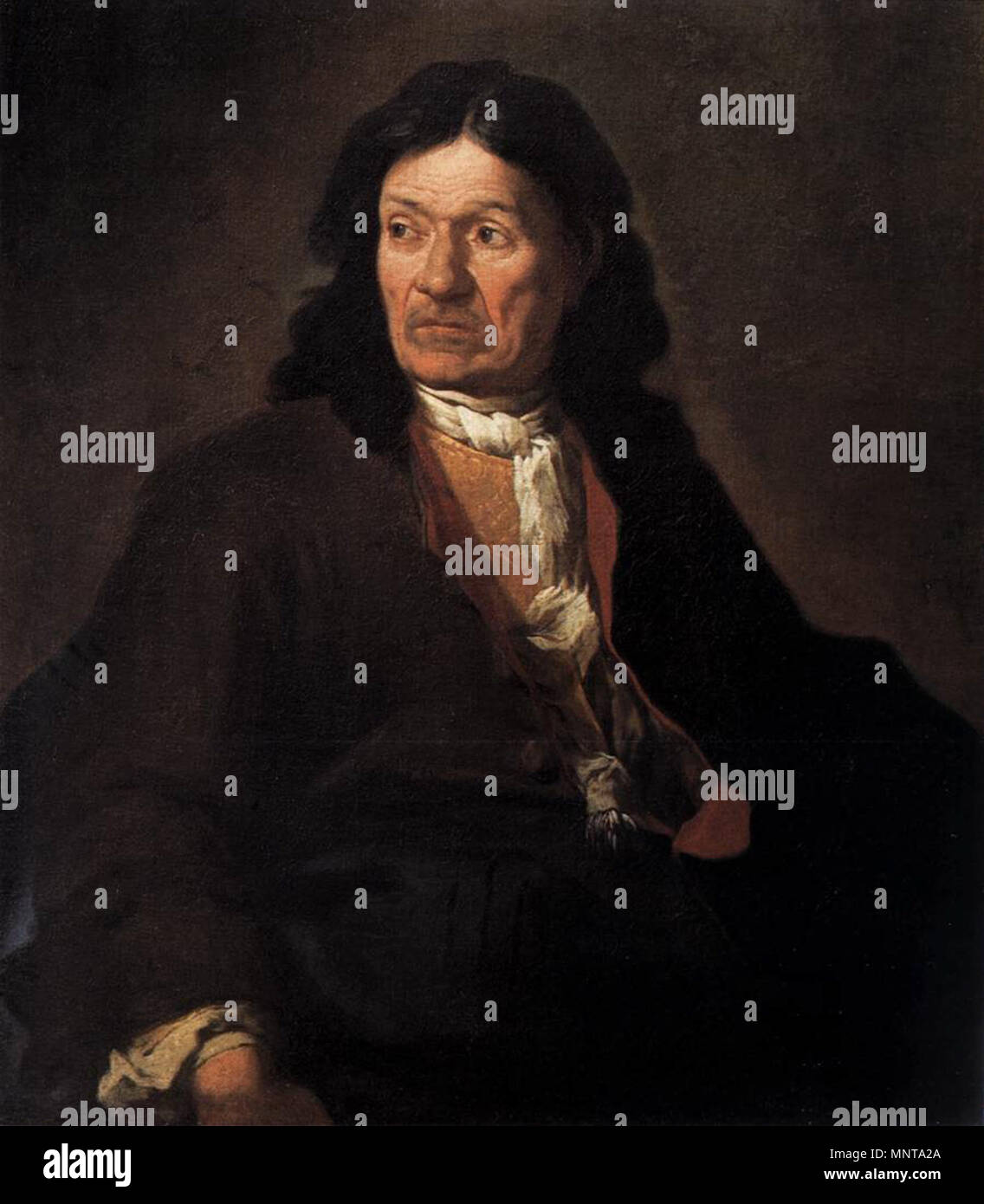 Ritratto dell'artista padre della prima metà del XVIII secolo. 995 Pietro Ligari - Ritratto dell'artista nel padre - WGA13009 Foto Stock