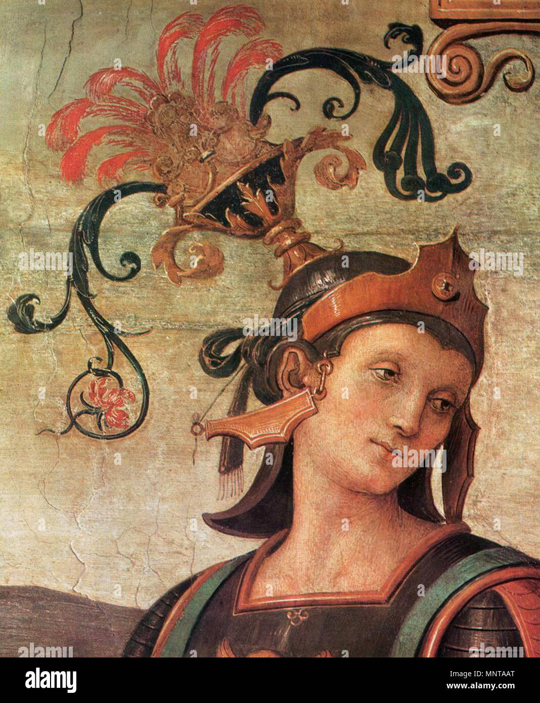 Uomini illustri dell'antichità (dettaglio) tra 1497 e 1500. 996 Pietro Perugino - uomini illustri dell'antichità (dettaglio) - WGA17240 Foto Stock