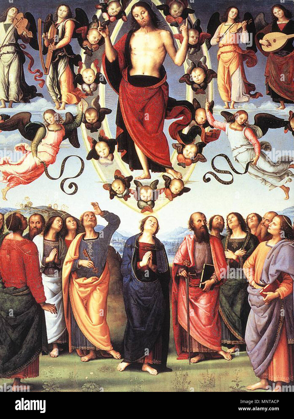 L'ascensione dal 1495 fino al 1498. 997 Pietro Perugino - l'Ascensione di Cristo - WGA17257 Foto Stock