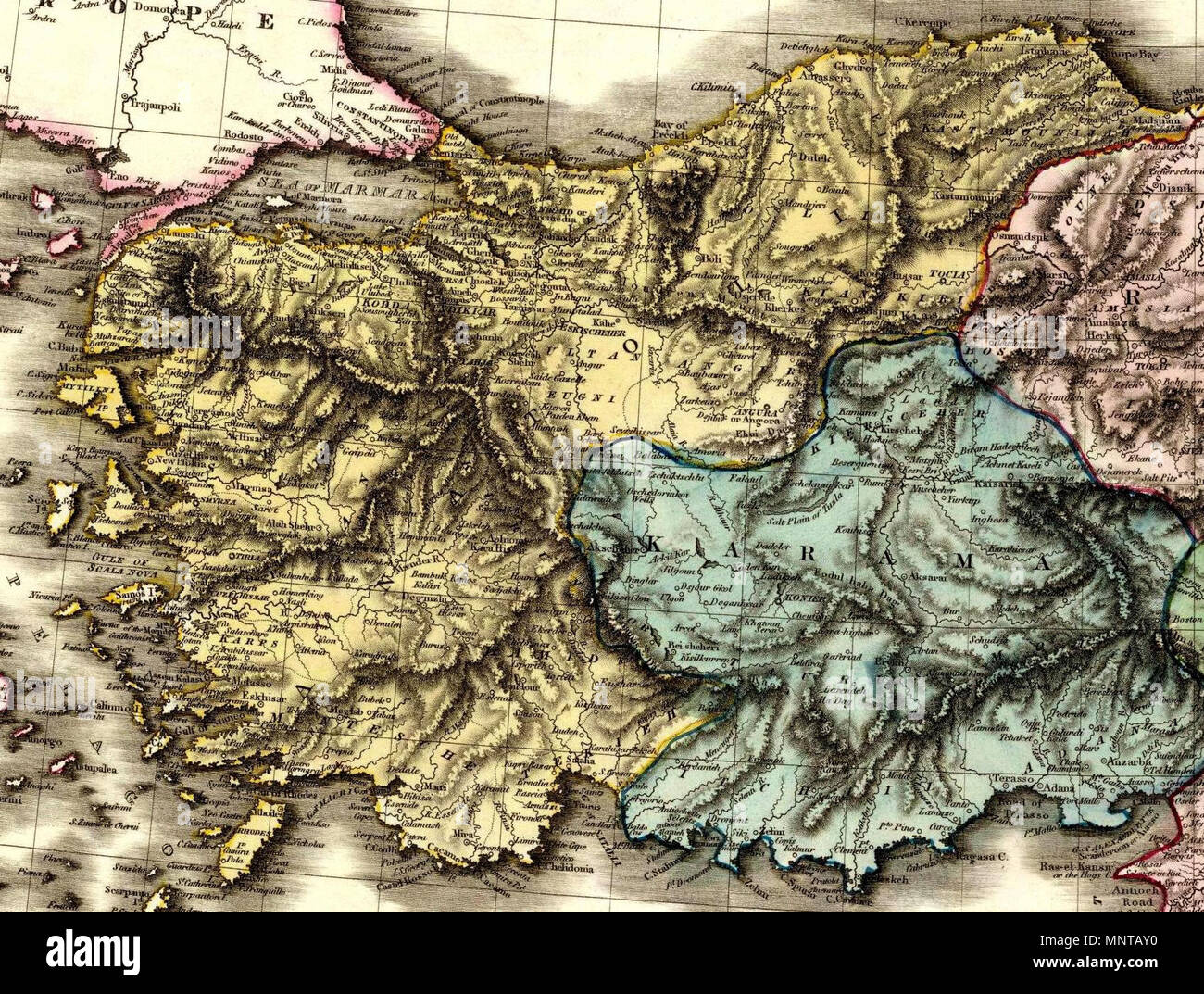 . Inglese: la Turchia in Asia. Disegnato sotto la direzione del signor Pinkerton da L. Hebert. Neele scolpire. 352 Strand. Londra: pubblicato Sepr. 1st. 1813, da Cadell & Davies, Strand & Longman, Hurst, Rees, Orme, & Brown, Paternoster Row. 1813. John Pinkerton (1758-1826) nomi alternativi Pinkerton, Giovanni Descrizione antiquario scozzese, cartografo, numismatist e storico della data di nascita e morte 17 Febbraio 1758 10 marzo 1826 Luogo di nascita e morte di Edimburgo Autorità di Parigi controllo : Q3446354 VIAF: 12358699 ISNI: 0000 0001 1596 4513 LCCN: N84055813 NLA: 35423732 GND: 100236456 WorldCat 998 Foto Stock