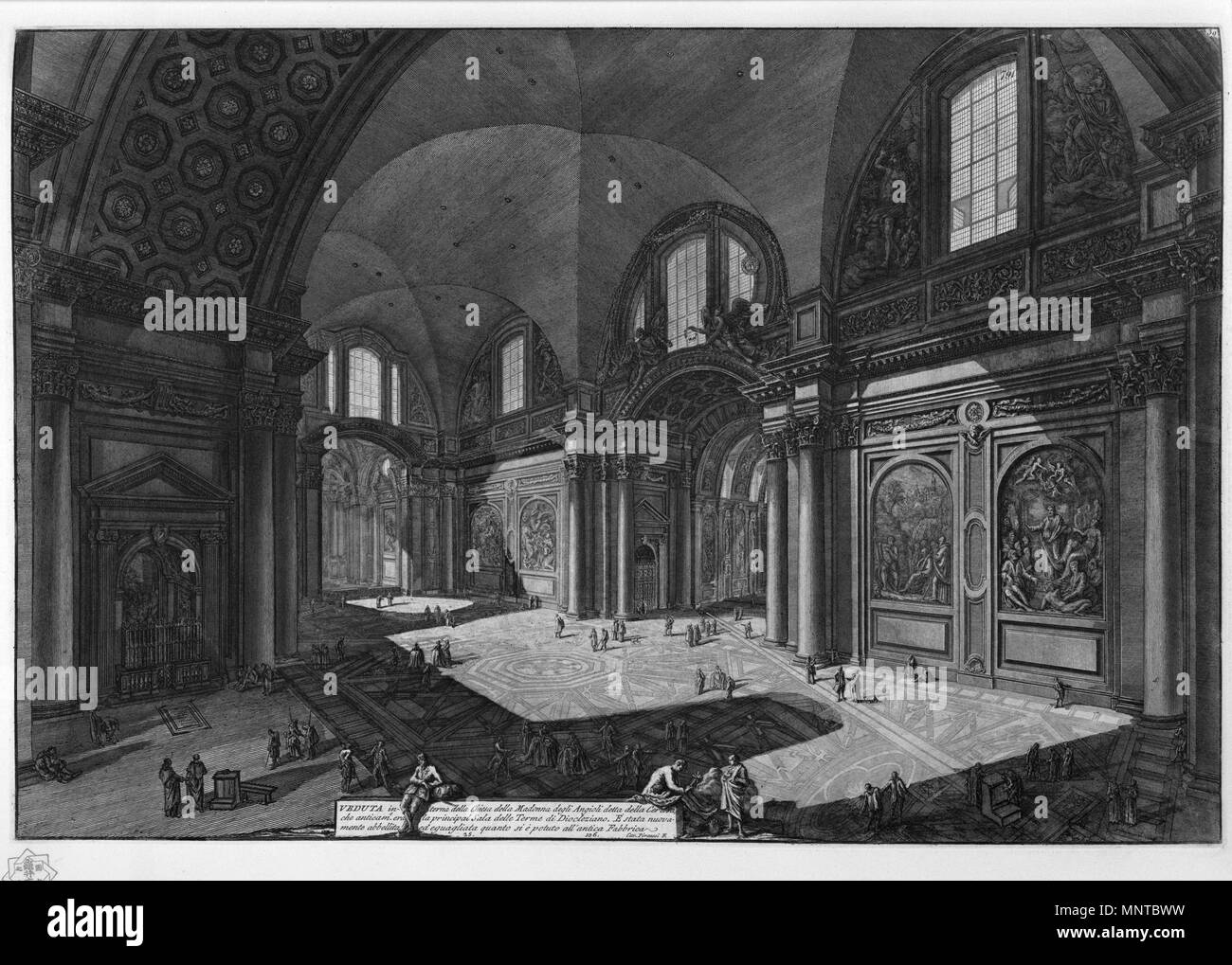 VEDUTA interna della Chiesa della Madonna degli Angioli detta della Certosa.. 1748-1774. 1001 Piranesi-17039 Foto Stock