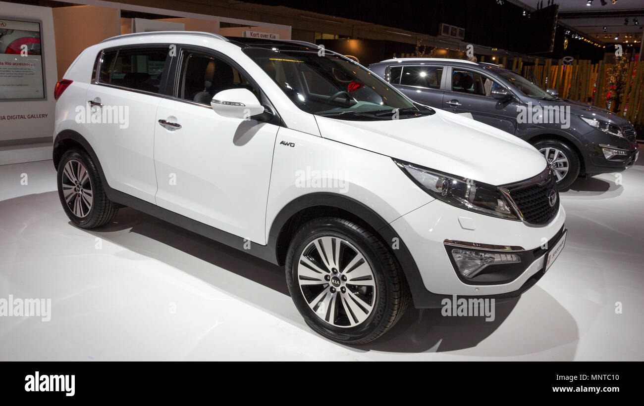 AMSTERDAM - 16 Aprile 2015: Kia Sportage auto presentati presso i AutoRAI Motor Show. Foto Stock