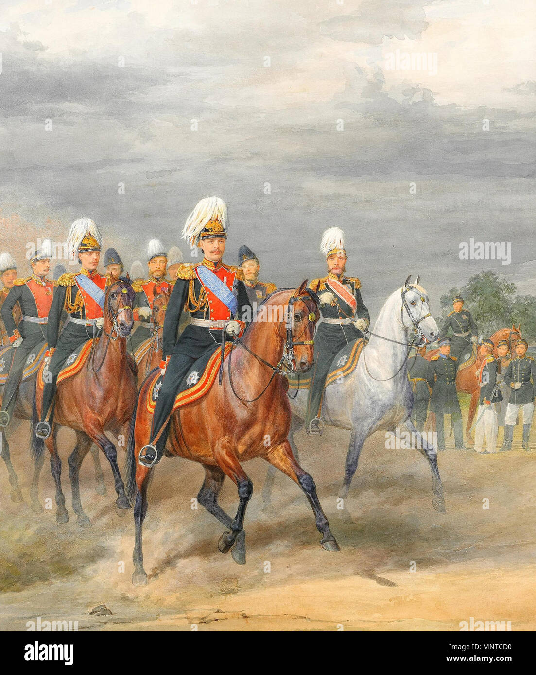 Русский: Офицеры 1-й Гвардейской Пехотной дивизии. Xix secolo. 1003 Piratsky di 1 Foto Stock