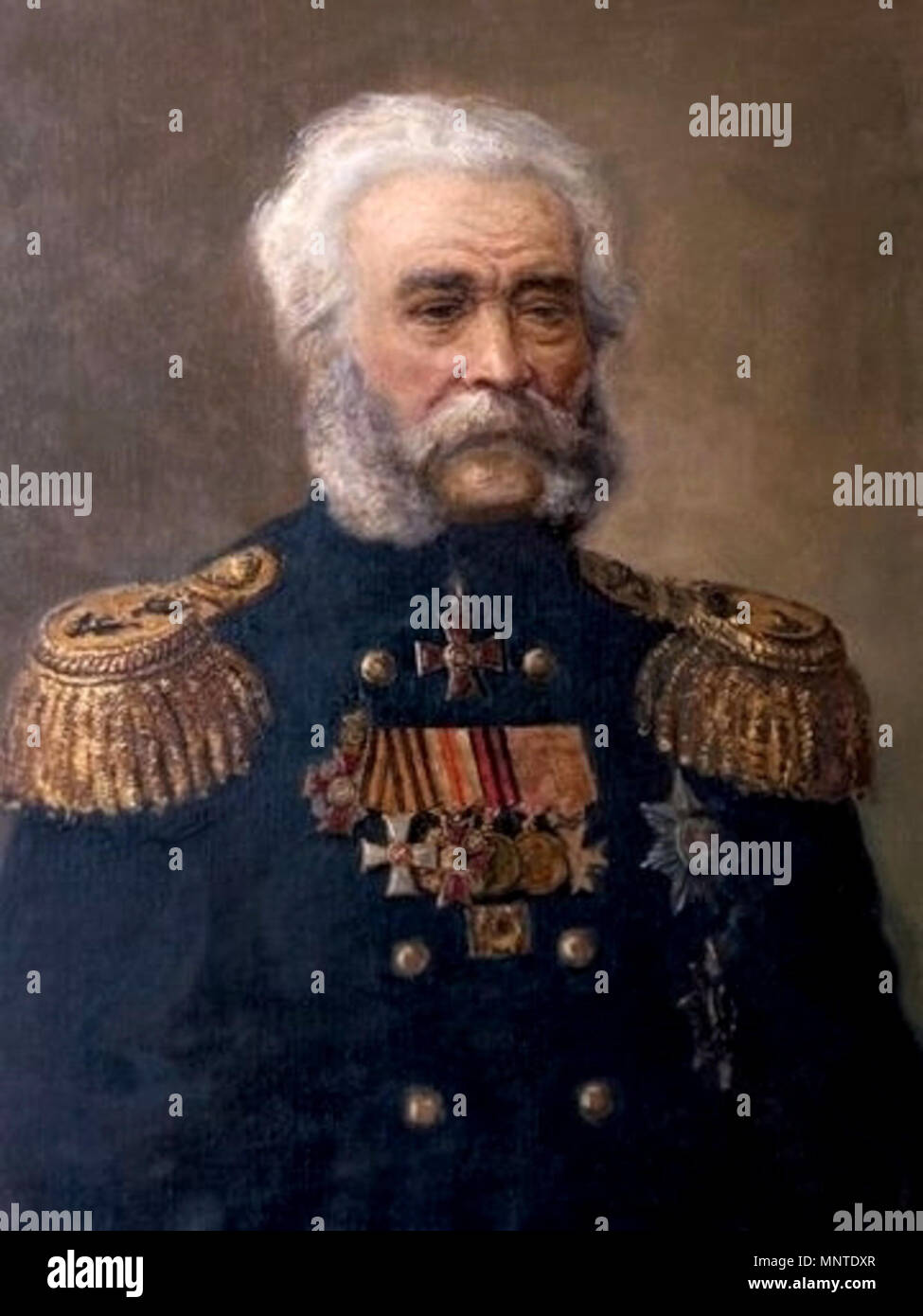 . Inglese: Pjotr F. Anjou (Anjoux) (1796- 1869) - Russo naval officer, partecipante nella battaglia di Navarino (1827), famoso marittimo, il leggendario esploratore artico, ammiraglio della flotta russa (1866). Русский: Пётр Фёдорович Анжу́ (1796- 1869) - русский морской офицер, участник Наваринского сражения (1827), известный мореплаватель, легендарный исследователь Арктики, адмирал флота русского (1866). La seconda metà del XIX secolo/Bторая половина 19 века. Unknown 1008 Pjotr F. Anjou Adm Foto Stock