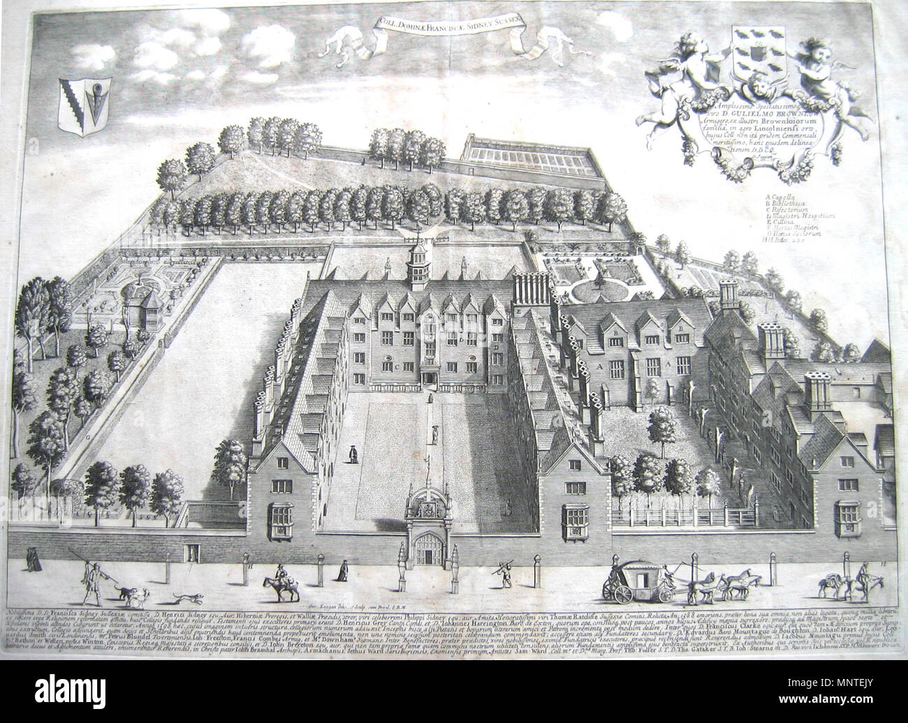 . Inglese: ad occhio d'uccello del Sidney Sussex College di Cambridge da David Loggan, pubblicato 1690 . 1690. David Loggan (1634-1692) Descrizione artista inglese e incisore, Data di nascita e morte Agosto 1634 Luglio 1692 Luogo di nascita e morte Danzica London Authority control : Q5236742 VIAF: 88085606 ISNI: 0000 0001 1856 4291 ULAN: 500030441 LCCN: N84133161 GND: 131599224 WorldCat 1117 Sidney Sussex College di Cambridge da Loggan 1690 - sid loggan1b Foto Stock