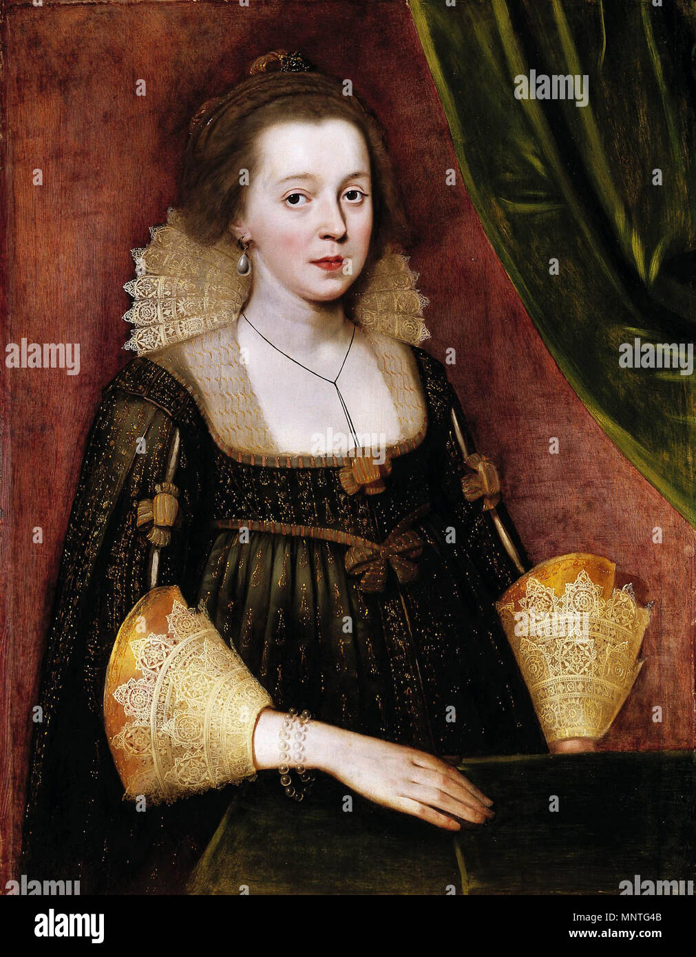 . Ritratto di una giovane donna . circa 1620. 1017 Ritratto di una giovane donna di Paul Van Somer Foto Stock