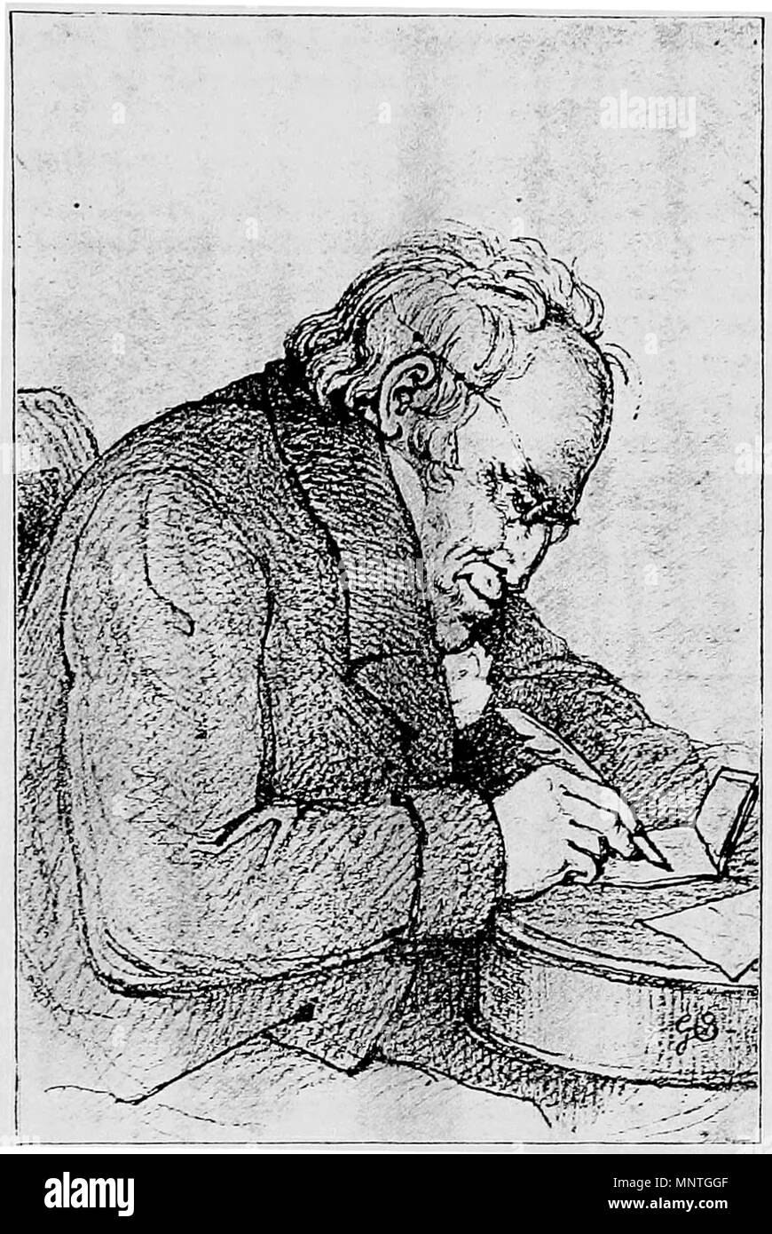 . Illustrazione del soggetto in Edith Julia Morley's Blake, Coleridge, Wordsworth, agnello, ecc., essendo le selezioni da resti di Henry Crabb Robinson, Manchester University Press, Londra, New York [ecc.], Longmans Green & co. 1922 :) La didascalia è "Da una incisione dopo uno schizzo a matita dalla vita, Settembre 4th. 1860. all'Athenaeum Club, da G. Scharf, F.S.A. 1869 (1922). L'autore è identificato nel testo come George Scharf (1820-1895) nomi alternativi Sir George Scharf Descrizione Illustratore Inglese e critico d'arte Data di nascita e morte 16 Dicembre 1820 19 aprile 1895 Loca Foto Stock