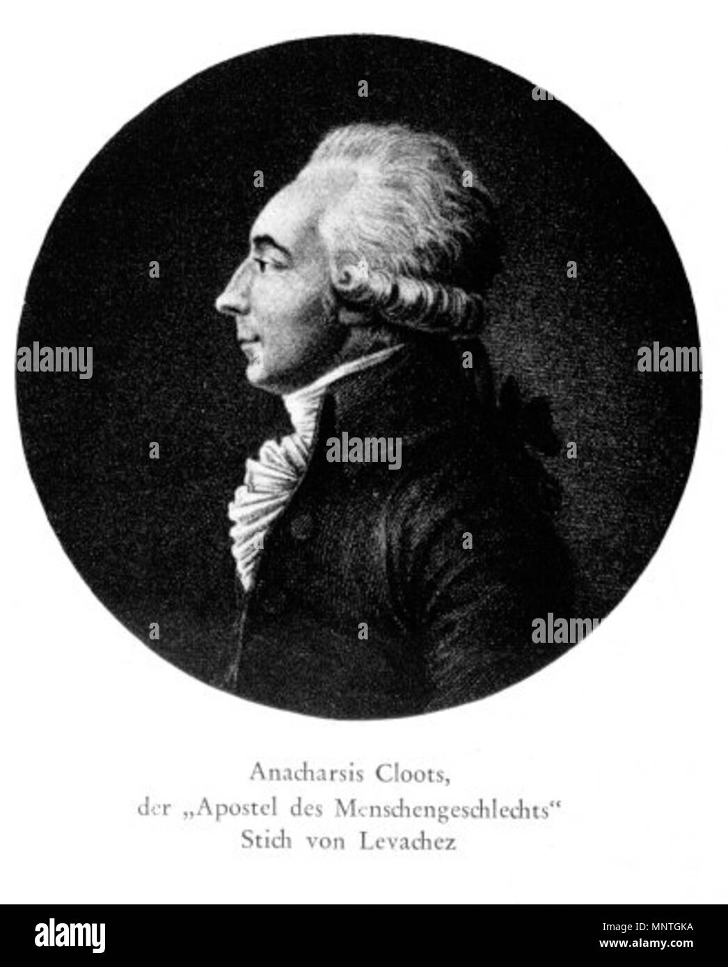 1019 Ritratto di Jean-Baptiste du Val-de-Grâce, barone de Cloots, aka Anacharsis Cloots Foto Stock