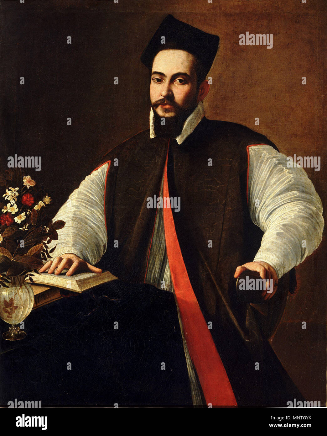 Inglese: ritratto di Papa Urbano VIII. (Maffeo Barberini) data sconosciuta. 1021 Ritratto di papa Urbano VIII-Caravaggio (Maffeo Barberini) Foto Stock