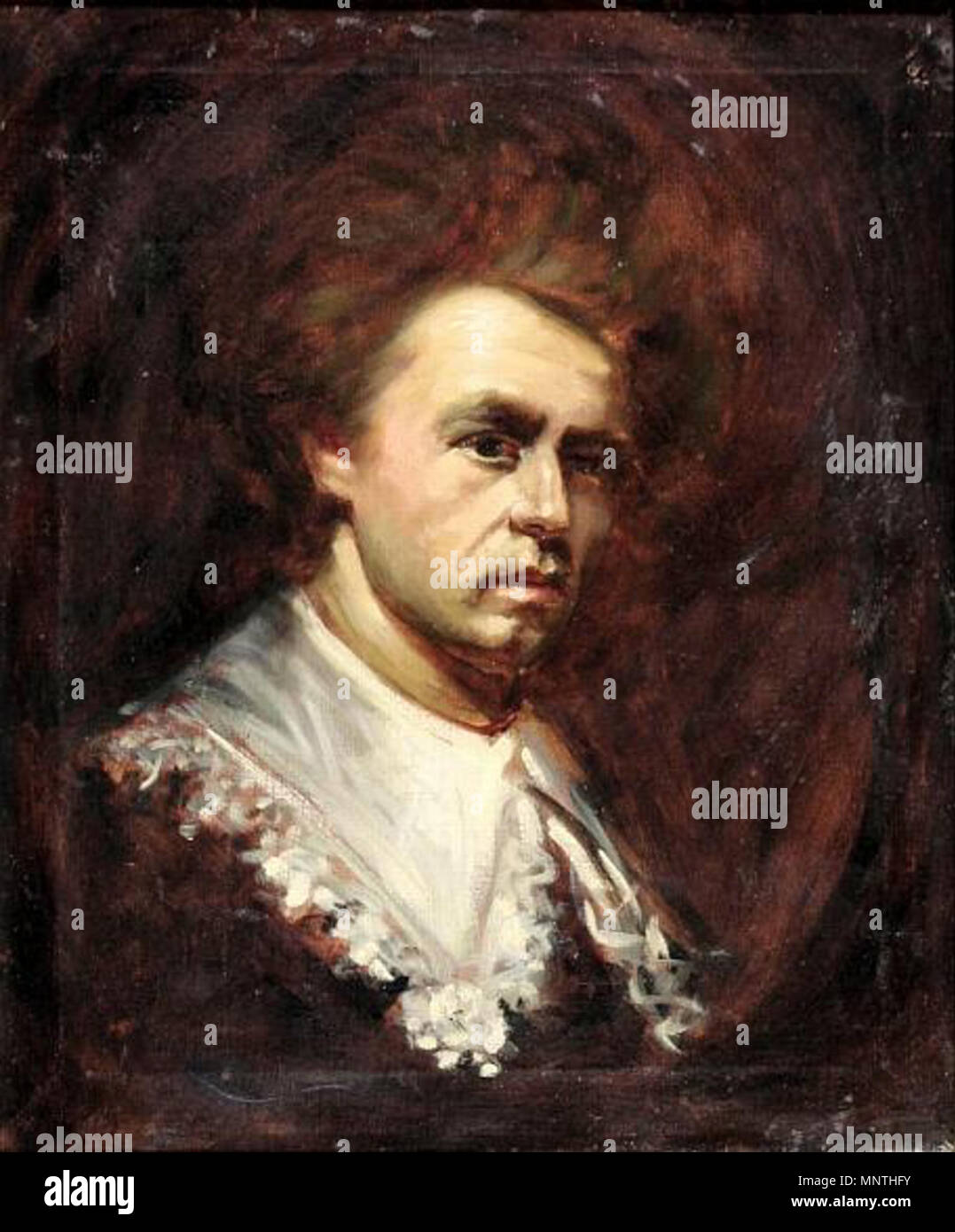 1023 Porträit des jungen Rembrandt van Rijn, Wilhelm Leibl Foto Stock