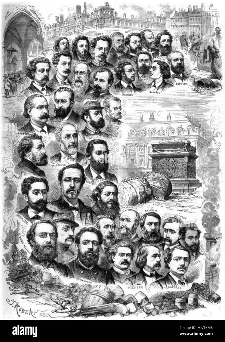 . 'Les Hommes de la commune." . 1871. Sconosciuto 806 les hommes de la commune Foto Stock