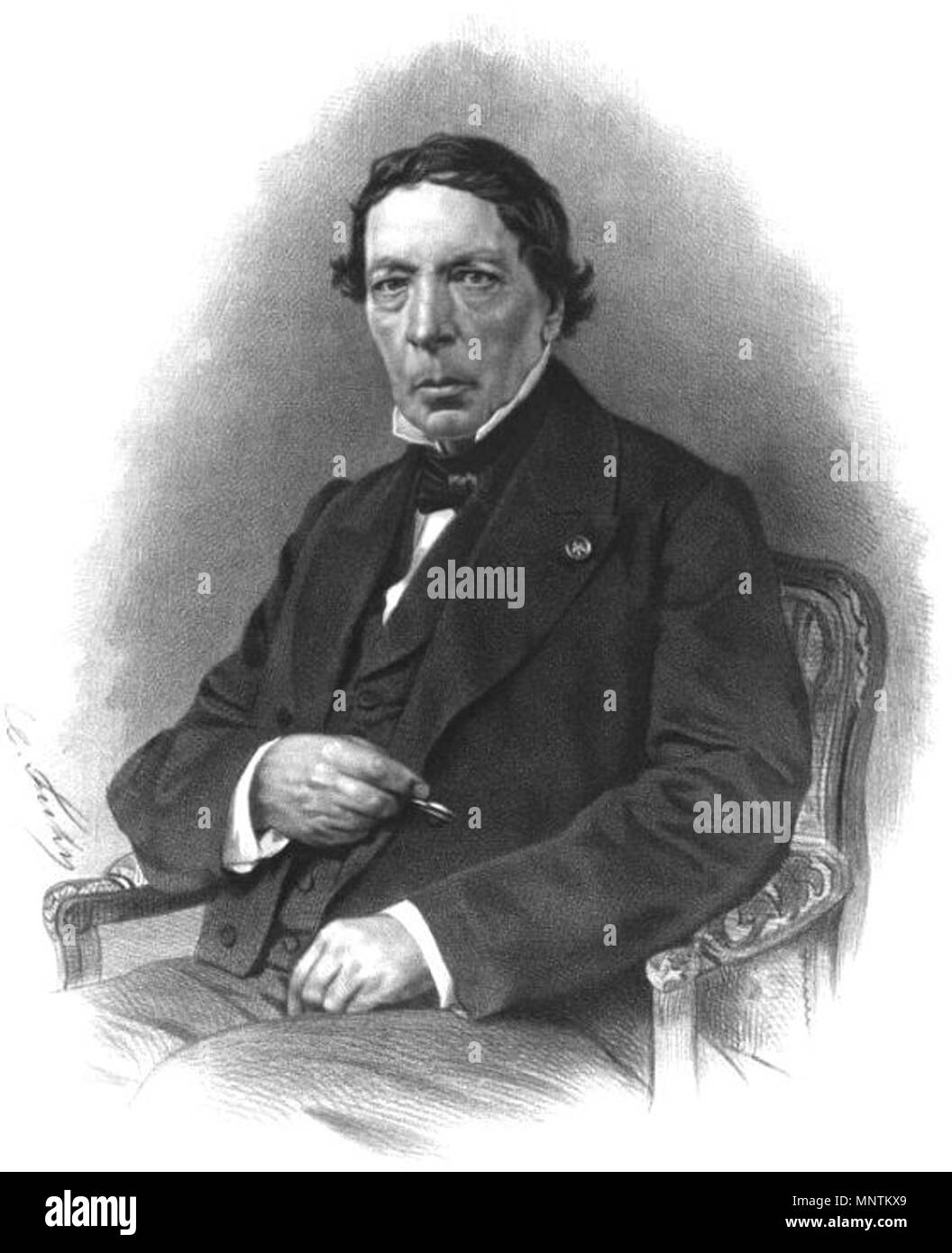 . Claude-Louis Mathieu . 1867. D'après une photographie de Pierson 874 Mathieu, Claude-Louis Foto Stock