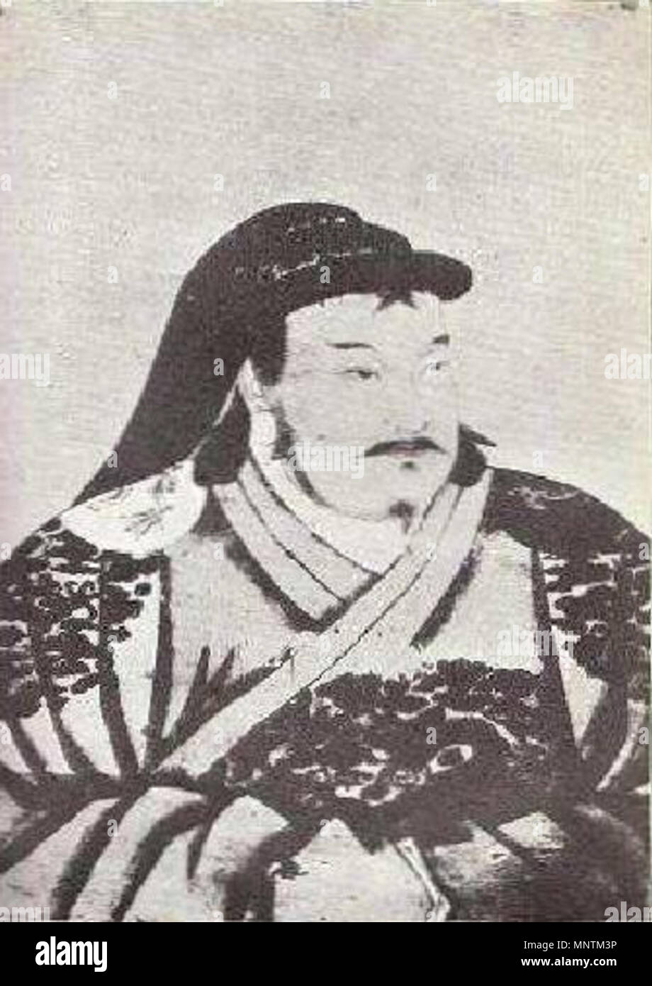 . Inglese: Ritratto di giovane Kublai Khan. Originale verticale ha didascalia: Ritratto di Kublai Khan, figlio di Hulagu Kahn, Imperatore di tutta la Cina (morto nel 1294) . Il XIII secolo. Araniko (1244-1306) nomi alternativi A-ni-go; Arniko; A-ni-ko; A-ni-ke; Anige; Balabahu descrizione - architetto, pittore e astronomo Data di nascita e morte 1245 1306 Luogo di nascita e morte valle di Kathmandu Khanbaliq posizione di lavoro il Nepal, Dinastia Yuan, autorità di Pechino controllo : Q626019 VIAF: 60483625 ULAN: 500313543 LCCN: N84103342 WorldCat Anige (noto anche come Arniko) del Nepal (1245 - 1306). Il pittore e Foto Stock