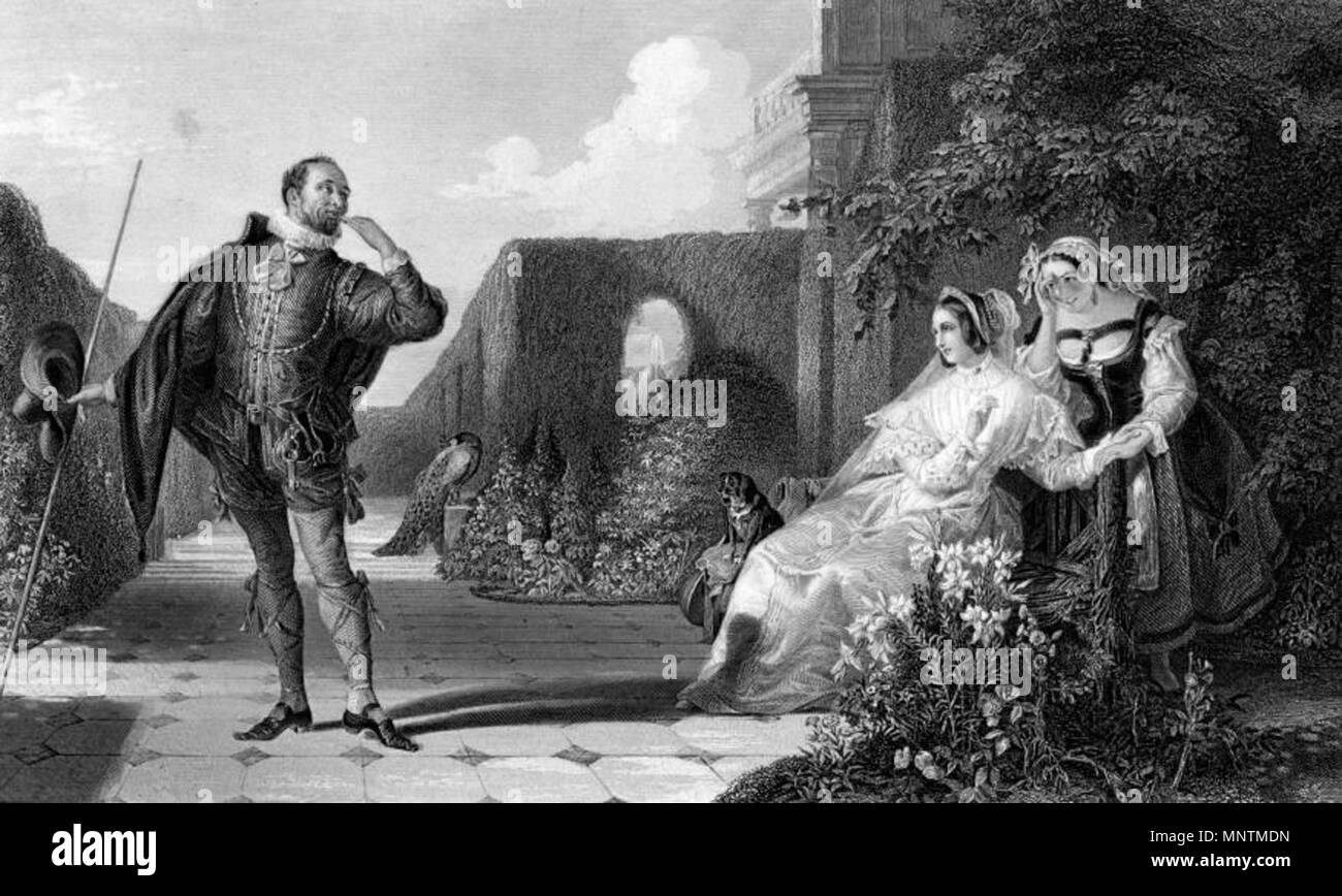 . Malvolio e la contessa . 1859. 1037 R Staines Malvolio Shakespeare Twelfth Night Foto Stock