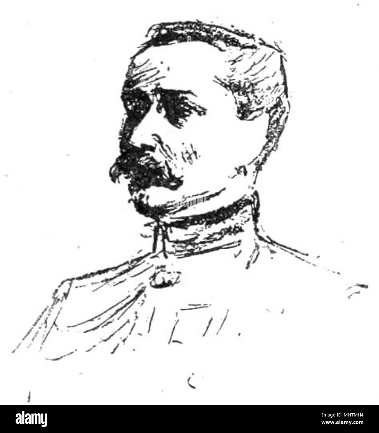 . 'M. Le Commandant Pauffin de Saint-Morel." (udienza Quatrième du procès Zola) . 1898. L. Sabattier 964 Pauffin de Saint Morel, Charles Norbert Gabriel Foto Stock
