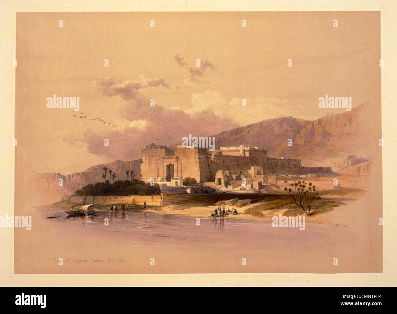 . Inglese: Vecchia Kalabsha. Immagine di una stampa da David Roberts' Egitto e la Nubia, rilasciati tra il 1845 e il 1849. . 1838. 940 Old Kalabsha-David Roberts Foto Stock