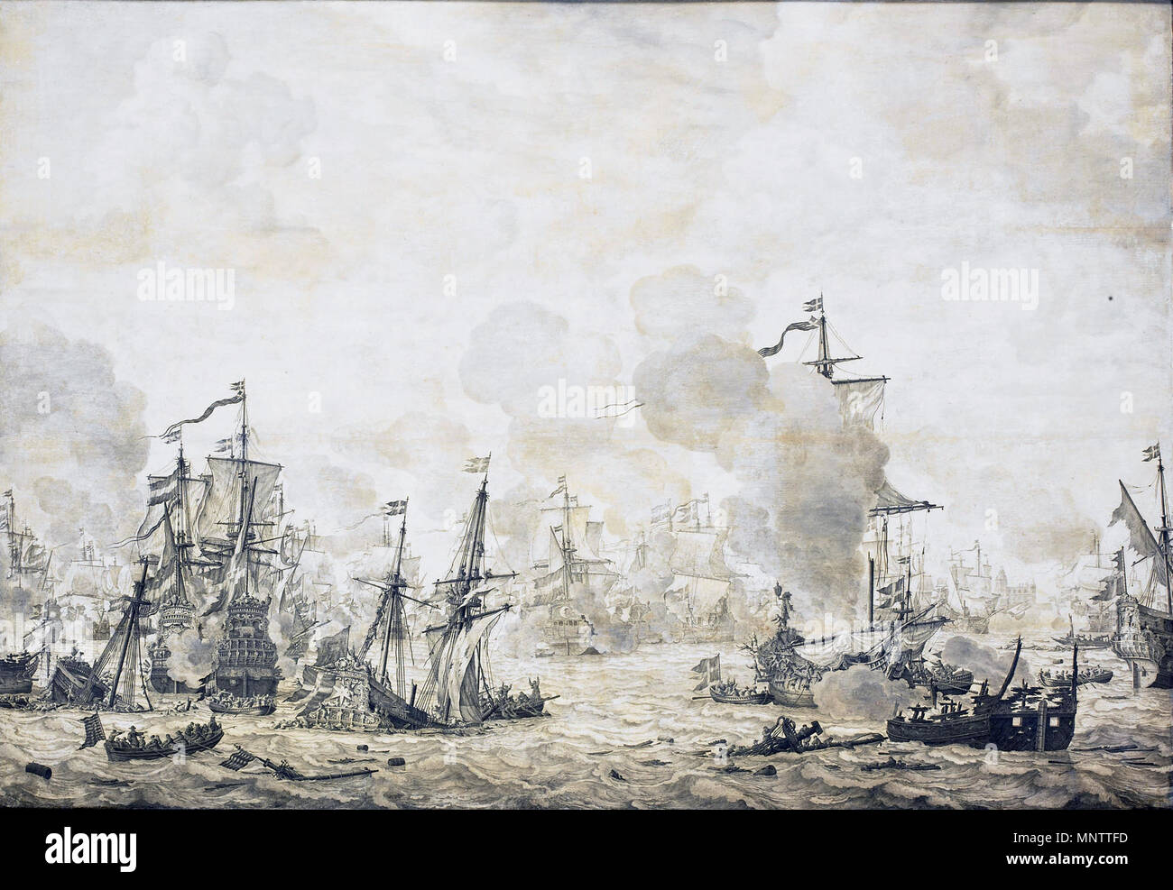 La battaglia del suono.[1] titolo alternativo(s): episodio della battaglia del suono tra la parte olandese e svedese flotte, 8 novembre 1658.[2] circa 1660 (1658-1693). 1128 scoria in de Sont - Battaglia del suono, 8 novembre 1658-2 (Willem van de Velde I, 1665) Foto Stock