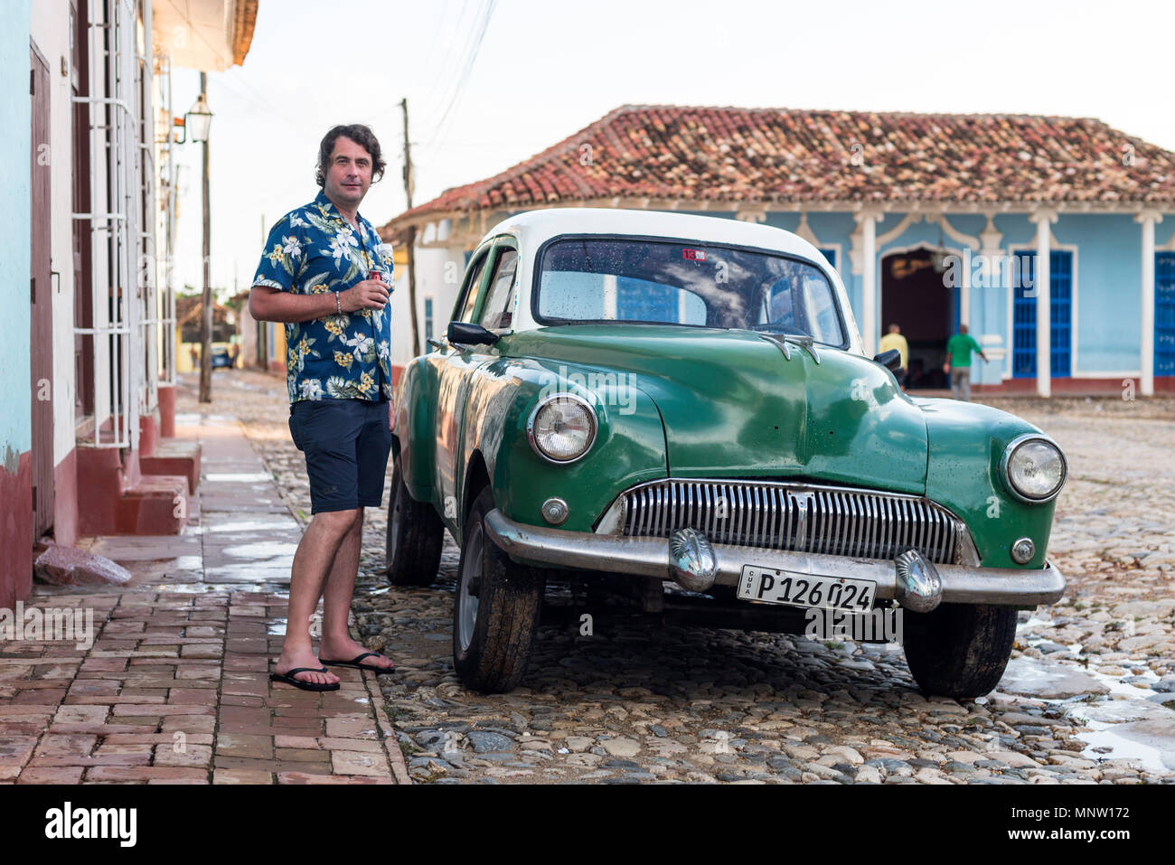 Automobili classiche a Cuba presenti ovunque Foto Stock