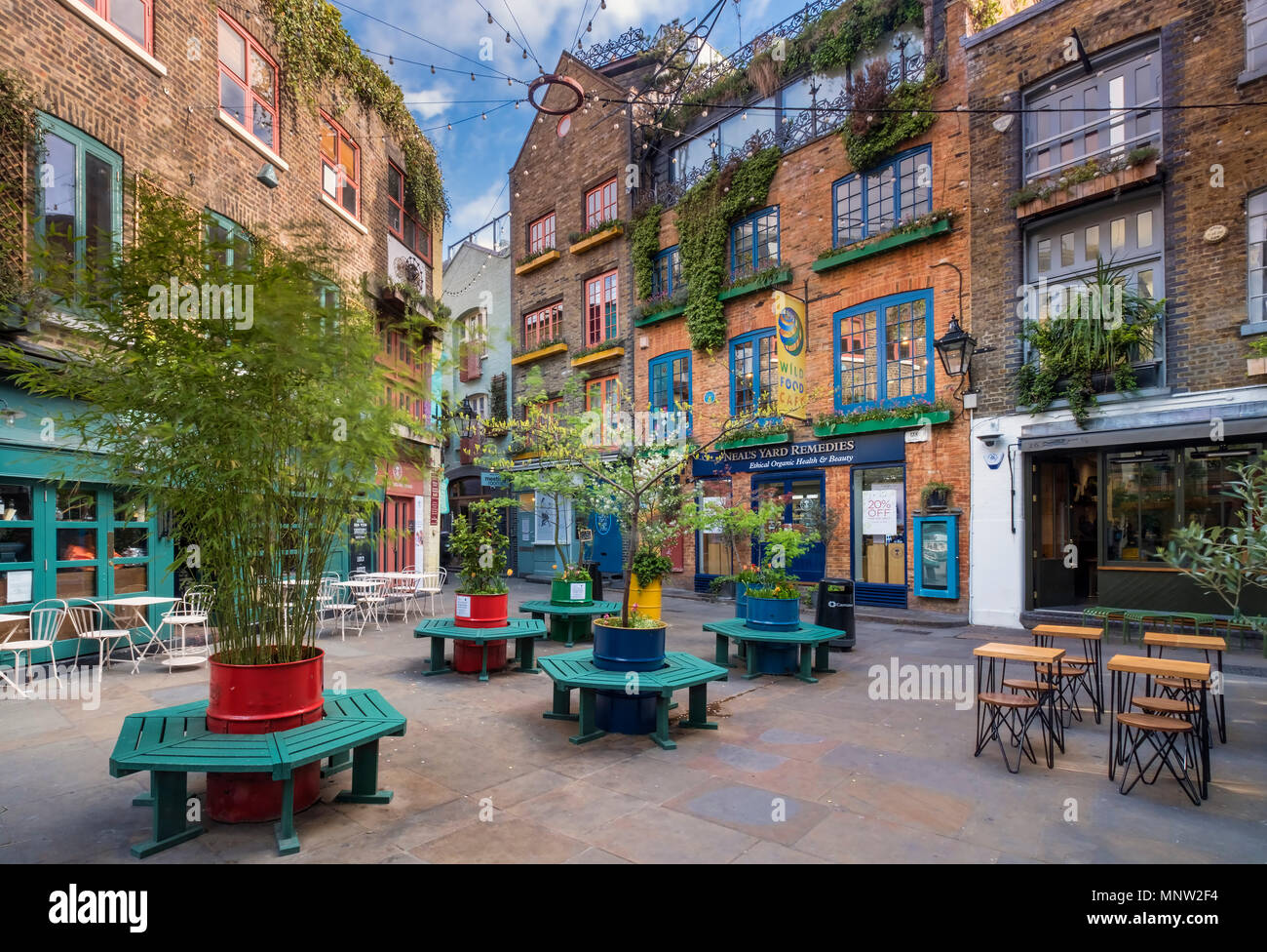 Neal's Yard, Covent Garden, Londra, Inghilterra, Regno Unito Foto Stock