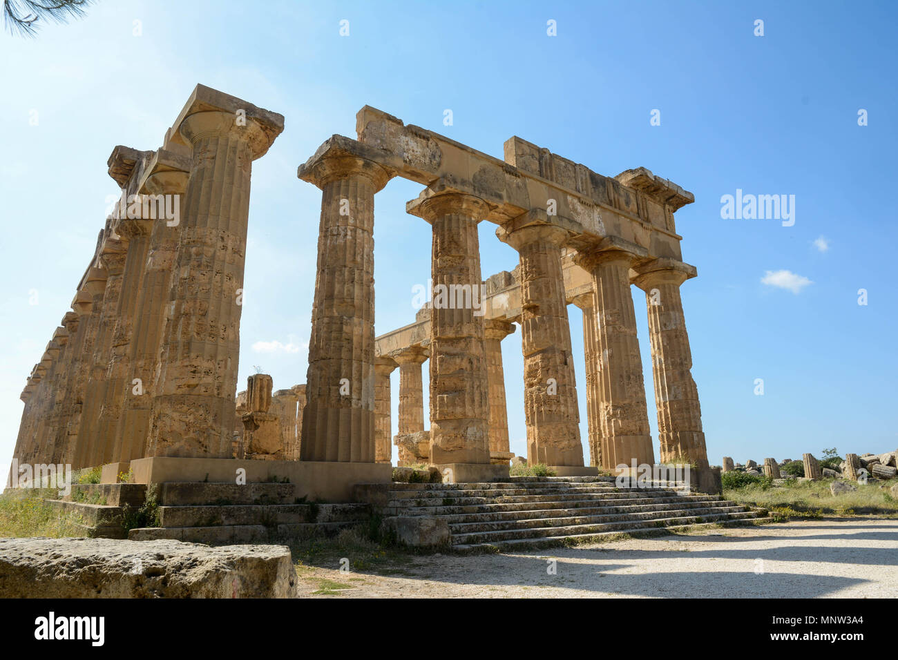 Tempio greco di Selinunte Foto Stock