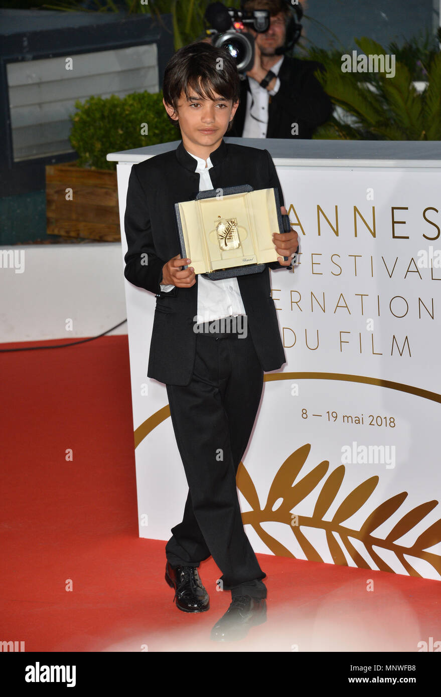 CANNES, Francia. 19 maggio 2018: Zain Alrafeea al photocall per 'i vincitori del premio' alla settantunesima edizione del Festival de Cannes Immagine: Sarah Stewart Foto Stock