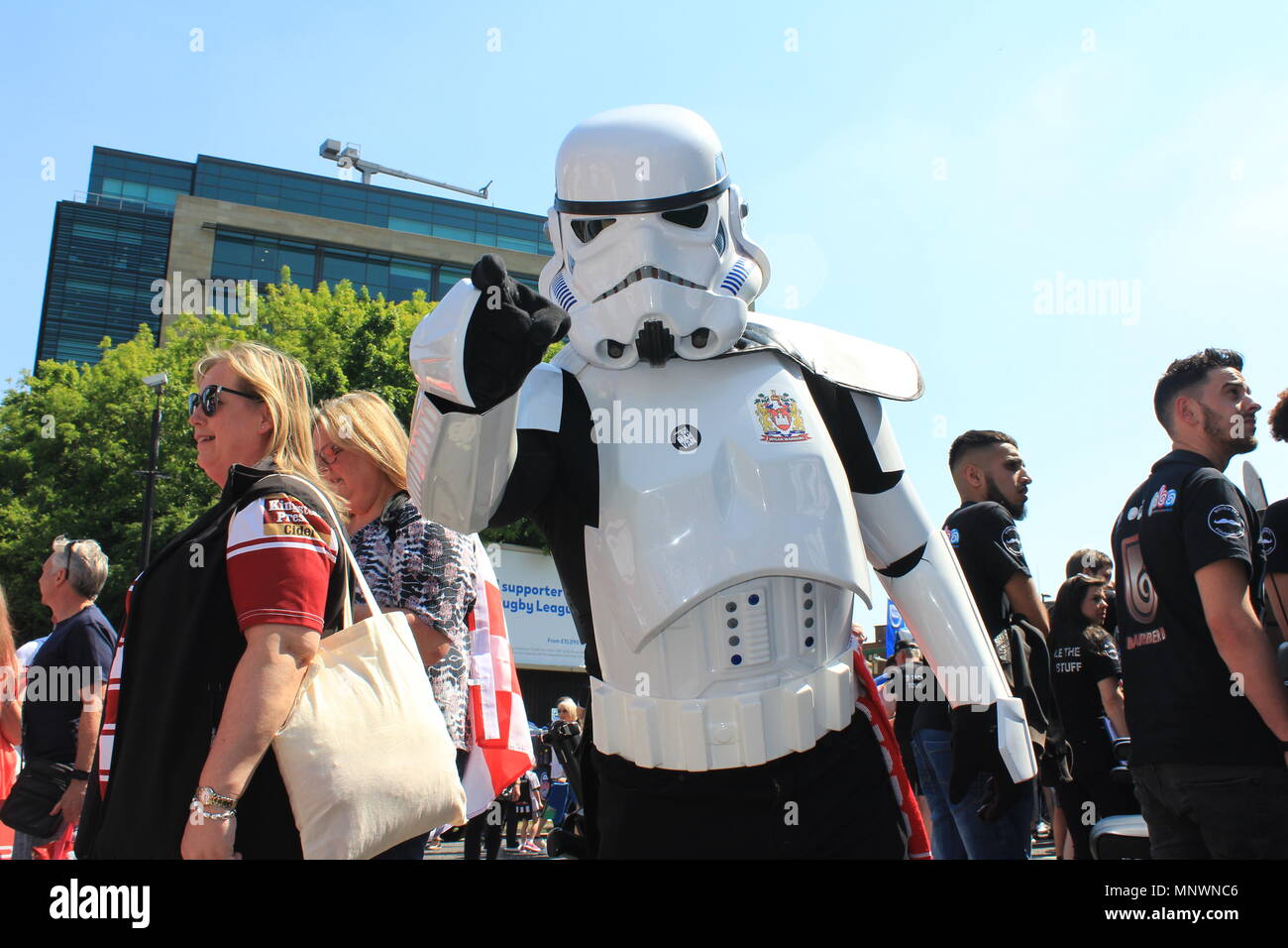 Newcastle upon Tyne, Regno Unito. 19 Maggio, 2018. Rugby League tifosi accorrono a St James Park per Dacia Magic Weekend. Credito: David Whinham/Alamy Live News Foto Stock