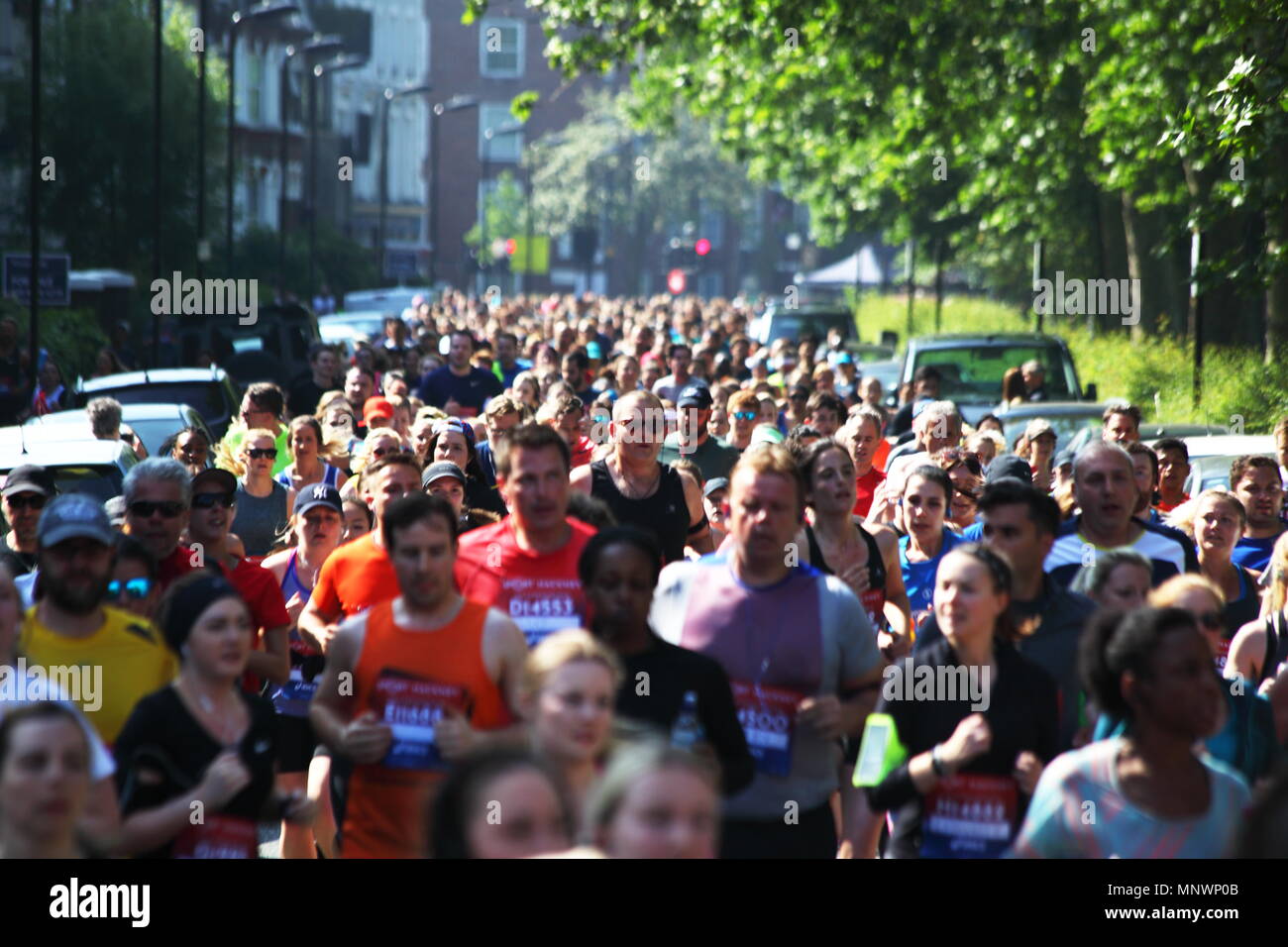 Londra, Hackney. Il 20 maggio 2018. HAckney Marathon è stato partecipato da molti su una soleggiata giornata di Londra Credito: Emin Ozkan/Alamy Live News Foto Stock