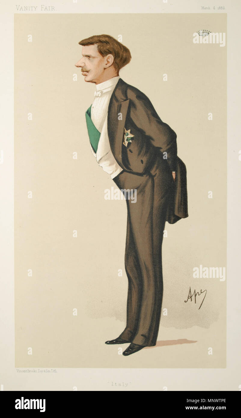 . Gli statisti No.483: caricatura del conte Nigra. La didascalia recita: "L'Italia". . 6 marzo 1886. "Ape" Carlo Pellegrini (1839-1889) nomi alternativi Lo Strinare, Ape Descrizione artista italiano e caricaturista Data di nascita e morte 25 Marzo 1839 22 gennaio 1889 Luogo di nascita e morte Capua Londra sede di lavoro London Authority control : Q935877 VIAF: 91408204 ISNI: 0000 0001 1684 9584 ULAN: 500106277 LCCN: N94116782 NLA: 35070756 WorldCat 929 Costantino Nigra, Vanity Fair, 1886-03-06 Foto Stock