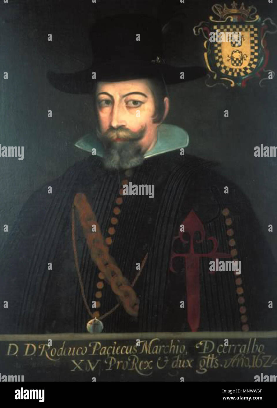 Viceré Rodrigo Pacheco y Osorio 1624. 1069 RodrigoPachecoyOsorio Foto Stock