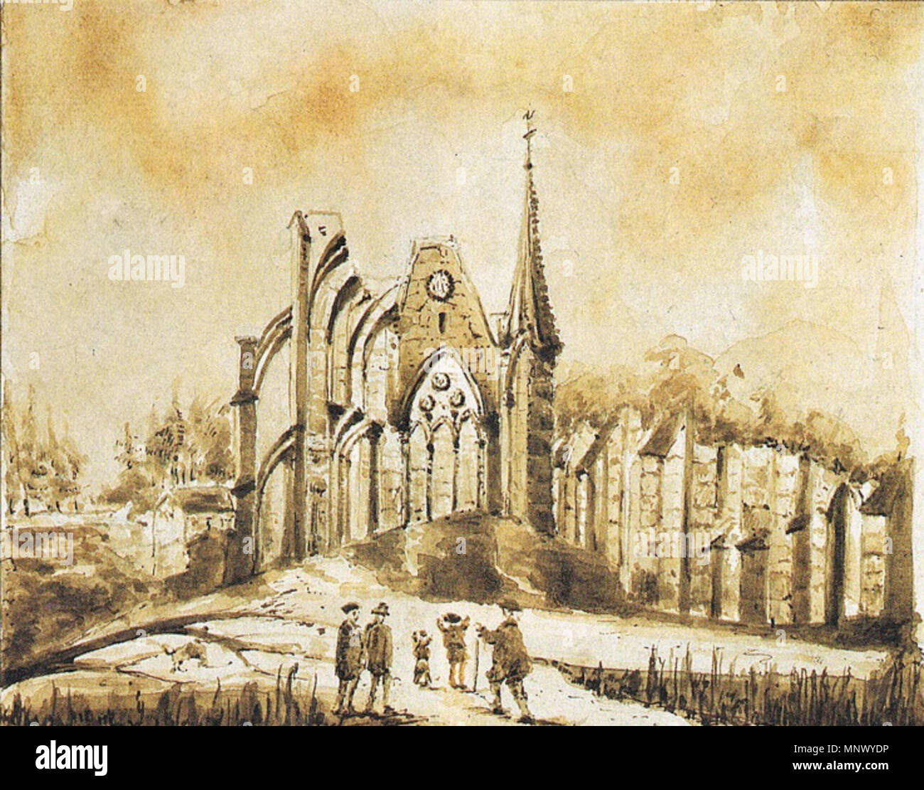 . Inglese: le rovine di Maubuisson Abbazia nel 1798 . 16 marzo 2014, 01:02:55. Unknown 1078 Rovine dell'Abbazia di Maubuisson 1798 Foto Stock