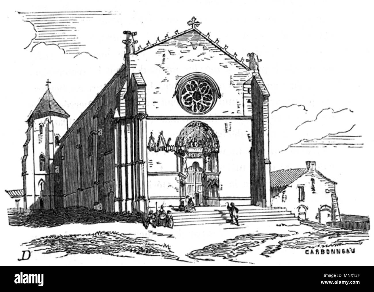 1085 Saint-Macaire Église-1861 Foto Stock
