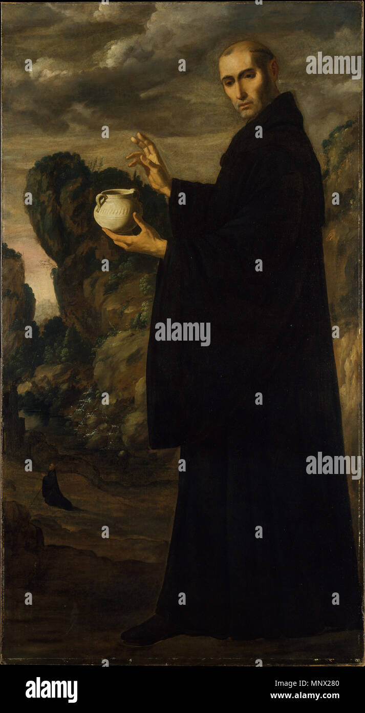 1090 San Benito, por Francisco de Zurbarán Foto Stock