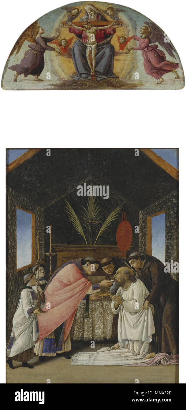 L ultima Comunione di San Girolamo primi 1490s. 1093 Sandro Botticelli - l ultima comunione di San Girolamo Foto Stock