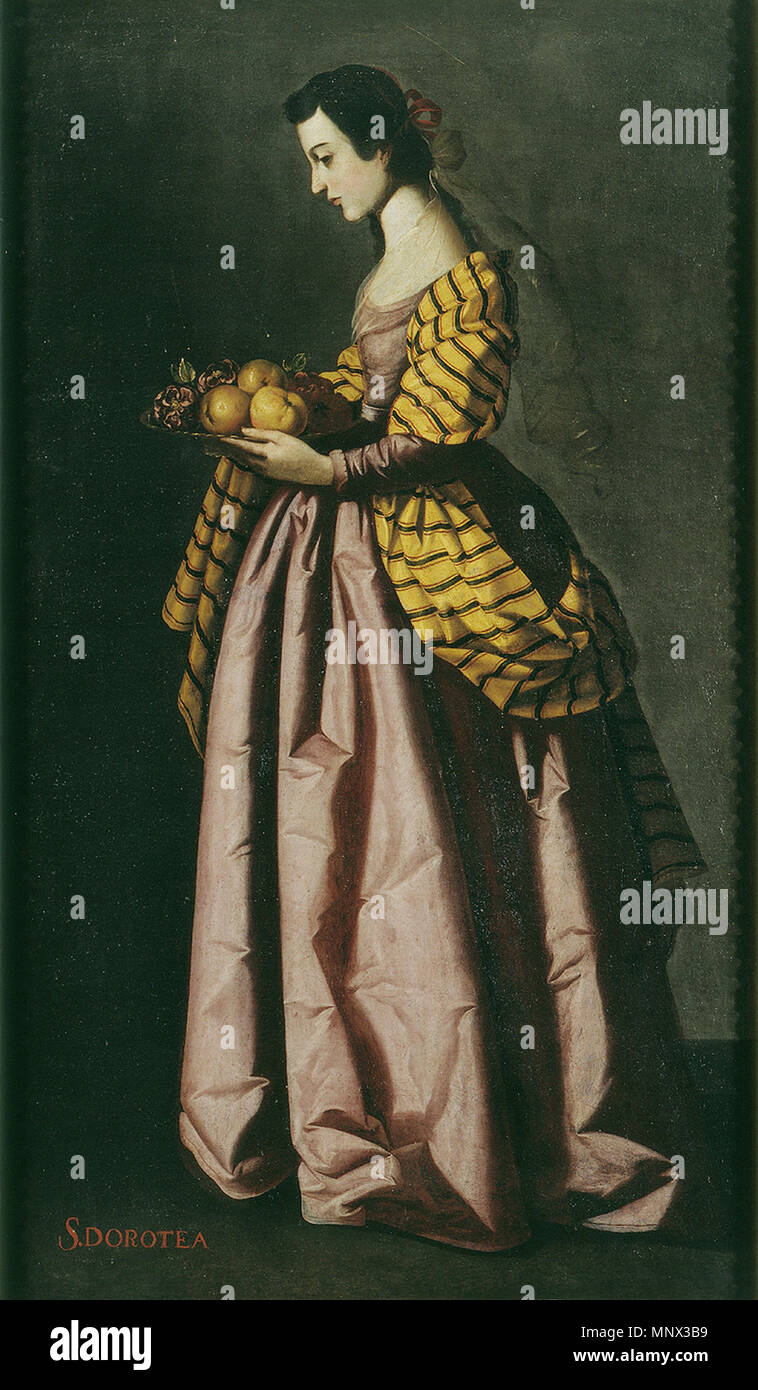 . Santa Dorotea . circa 1640. Officina di Francisco de Zurbarán (1598-1664) Descrizione pittore spagnolo Data di nascita e morte 7 Novembre 1598 27 agosto 1664 Luogo di nascita e morte di Fuente de Cantos (Estremadura). Madrid la posizione di lavoro di Siviglia, Llerena, Madrid competente controllo : Q209615 VIAF: 51713298 ISNI: 0000 0000 10.600 9396 ULAN: 500001984 LCCN: N50015926 NLA: 35628170 WorldCat 1094 Santa Dorotea Foto Stock