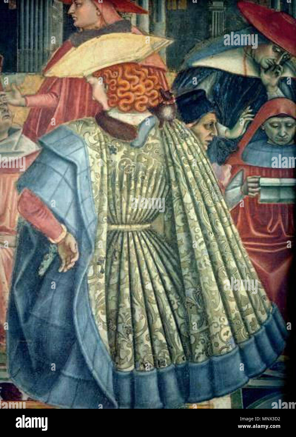 . Santa Maria della Scala affresco dettaglio Domenico di Bartolo . 1442. Creatore:Domenico di Bartolo 1094 Santa Maria della Scala affresco Foto Stock
