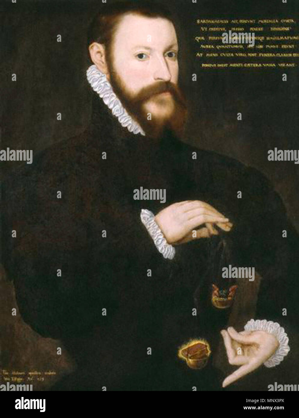 Artista sconosciuto,Pittura,1559 Sir Thomas Chaloner (1521-1565) eventualmente il XVII secolo, sulla base di un lavoro di 1559. 1126 SirThomasChaloner Foto Stock