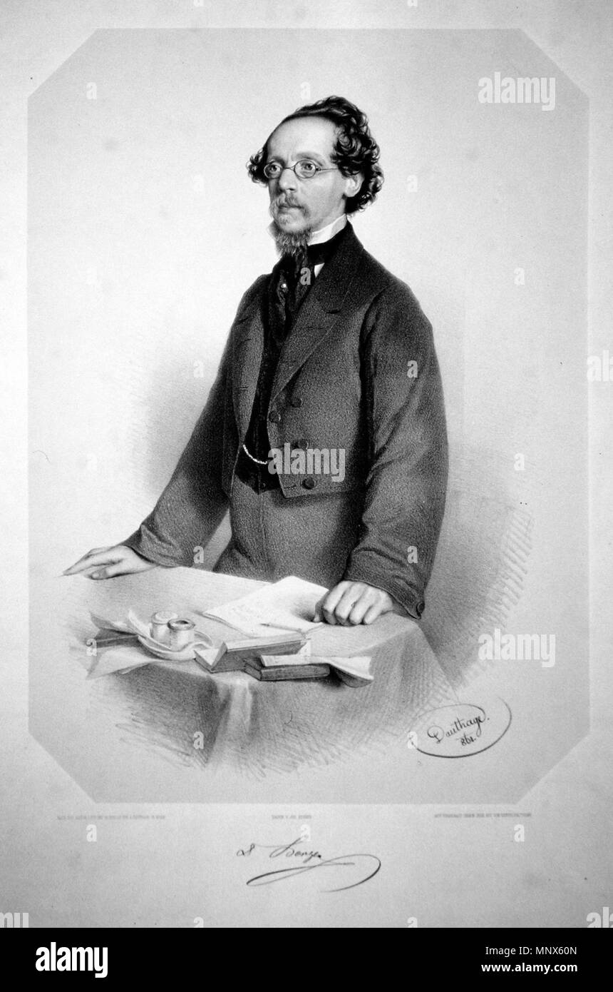 Fotocamere digitali Olympus . Deutsch: Johann Nepomuk Berger (1816-1870), österreichischer Schriftsteller, Politiker. Lithographie von Adolf Dauthage, 1861. 1861. Adolf Dauthage (1825-1883) 727 Johann Nepomuk Berger Litho Foto Stock