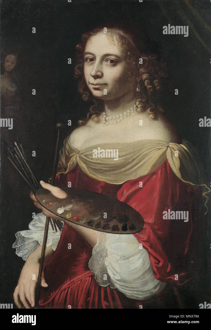 Self-portrait. Ritratto di auto di una femmina di pittore bolognese del XVII secolo . Il XVII secolo. 1110 autoritratto di una femmina di pittore bolognese del XVII secolo Foto Stock